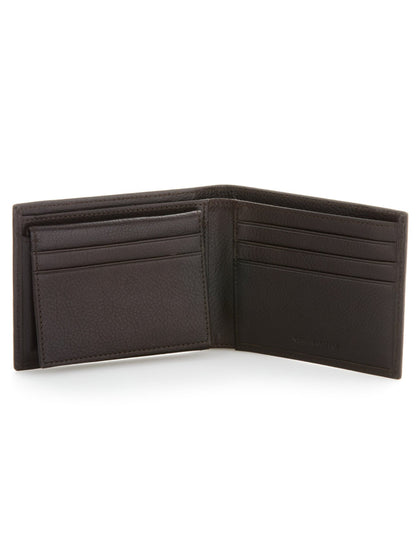 Perry Ellis Brown Genuine Leather Glazed Wallet