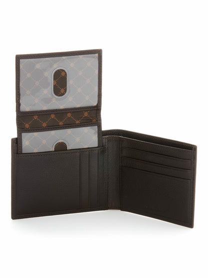 Perry Ellis Brown Genuine Leather Glazed Wallet