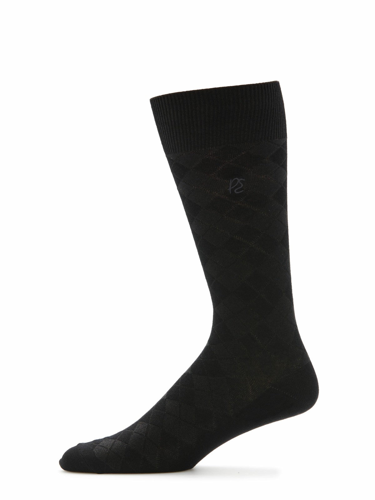Perry Ellis Diamond Stitch Logo Socks