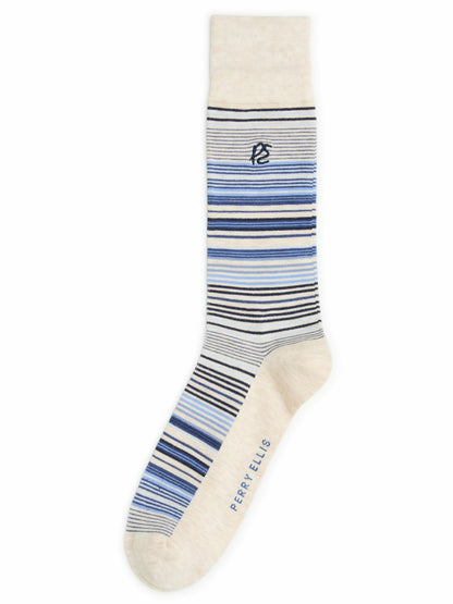 Perry Ellis Bamboo Viscose Variegated Stripe Socks