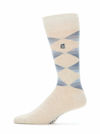 Perry Ellis Multi Color Striped Argyle Socks