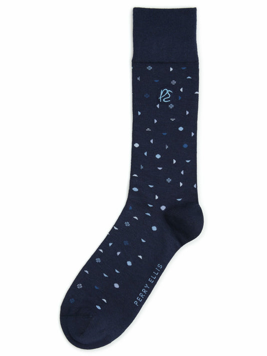 Perry Ellis Bamboo Modern Dot Patterned Socks