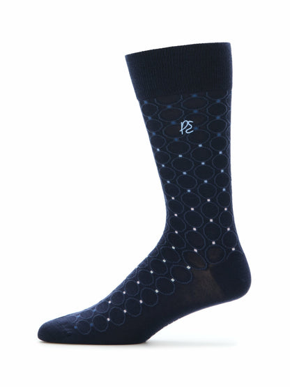 Perry Ellis Men's Medallion Pattern Socks