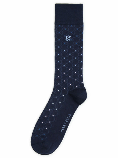 Perry Ellis Men's Medallion Pattern Socks