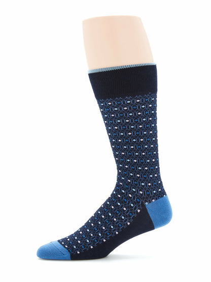 Perry Ellis 1-Pack Neat Allover Print Crew Socks